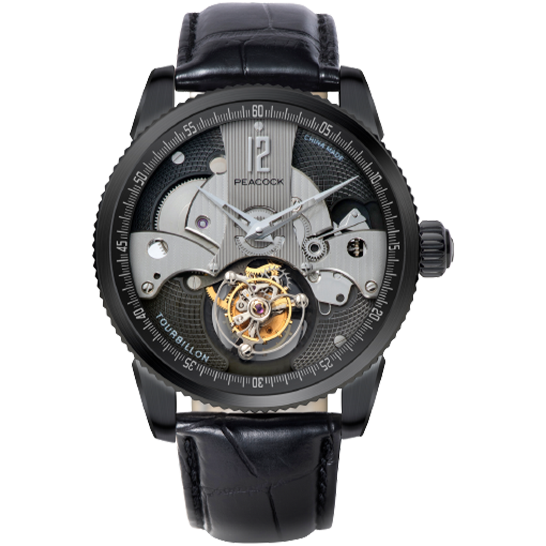 Peacock watch tourbillon price on sale