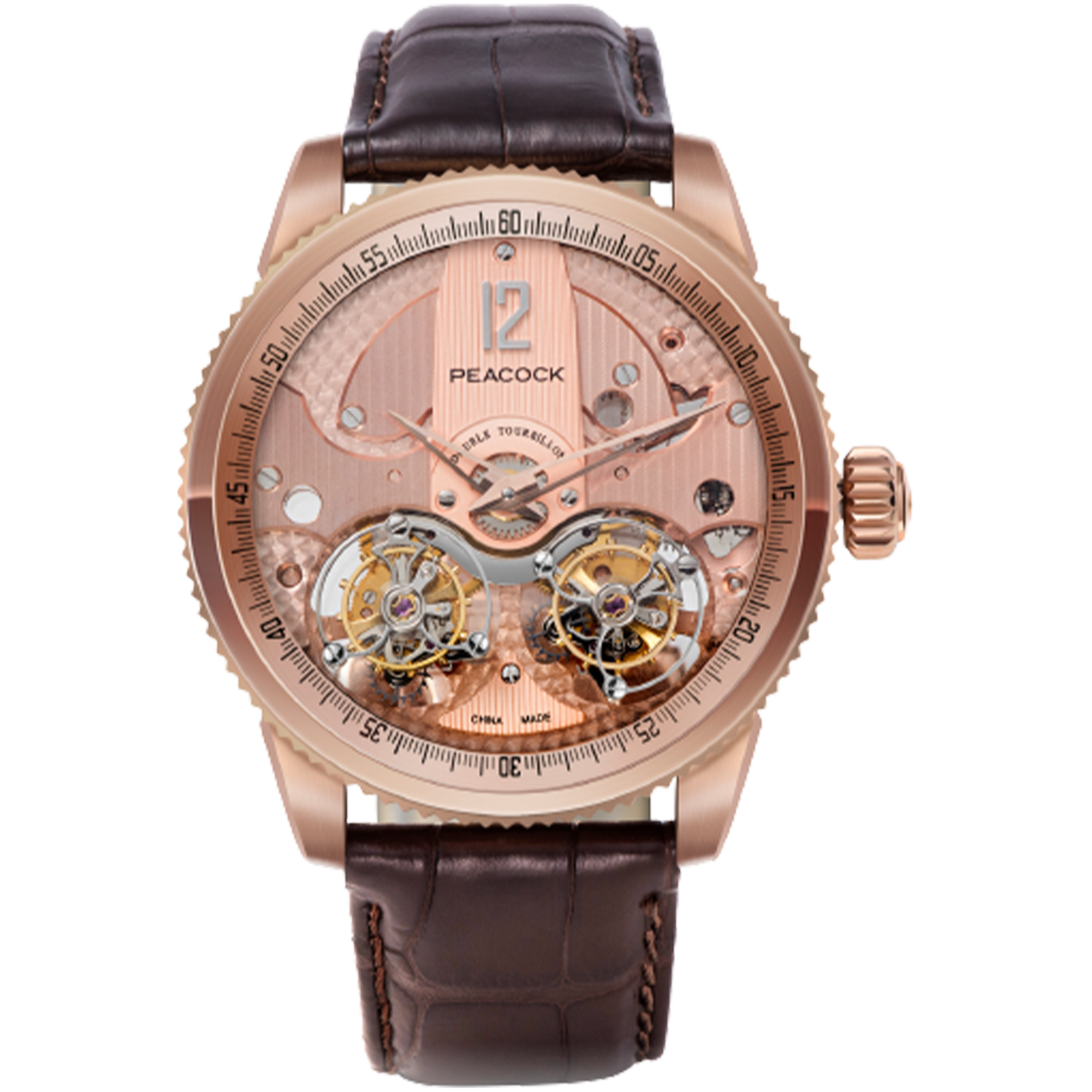PEACOCK King Returns Double Tourbillon Watch